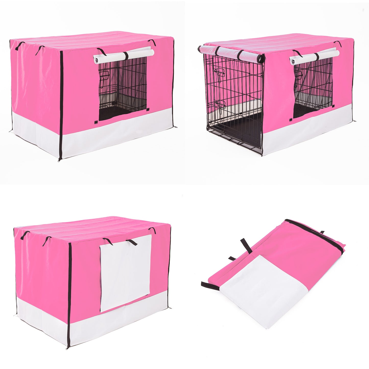 Pink Cage Cover Enclosure for Wire Dog Cage Crate 30in - image3