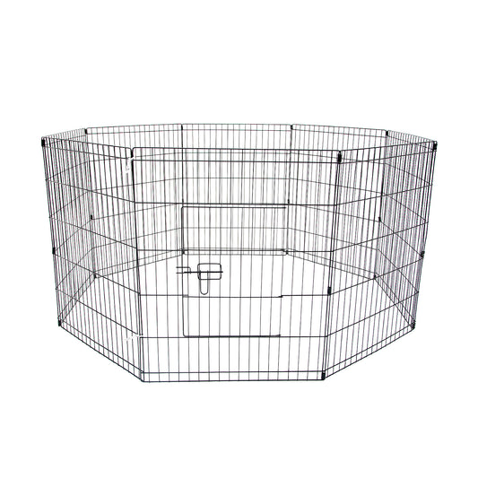 Pet Playpen 8 Panel 24in Foldable Dog Exercise Enclosure Fence Cage - image1