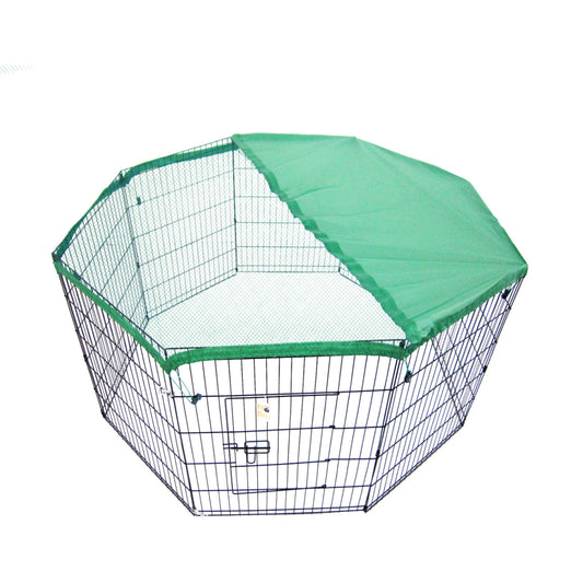 Pet Playpen 8 Panel 24in Foldable Dog Cage + Cover - image1
