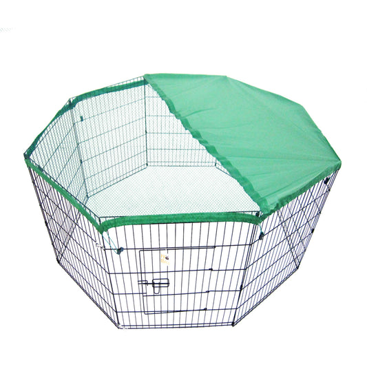 Pet Playpen 8 Panel 30in Foldable Dog Cage + Cover - image1
