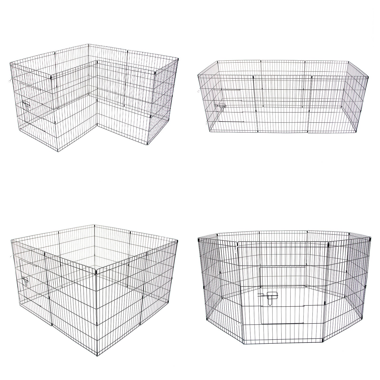 Pet Playpen 8 Panel 30in Foldable Dog Cage + Cover - image4