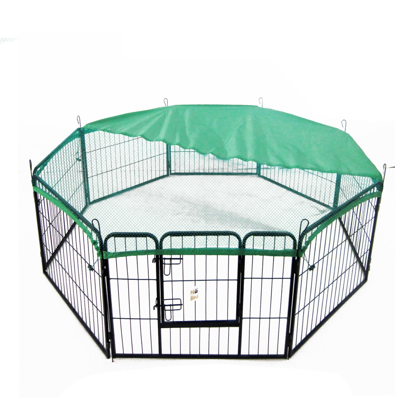 Pet Playpen Heavy Duty 31in 8 Panel Foldable Dog Cage + Cover - image1