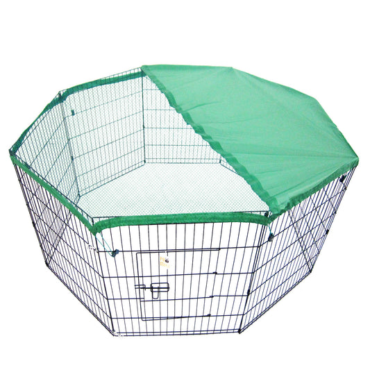 Pet Playpen 8 Panel 42in Foldable Dog Cage + Cover - image1