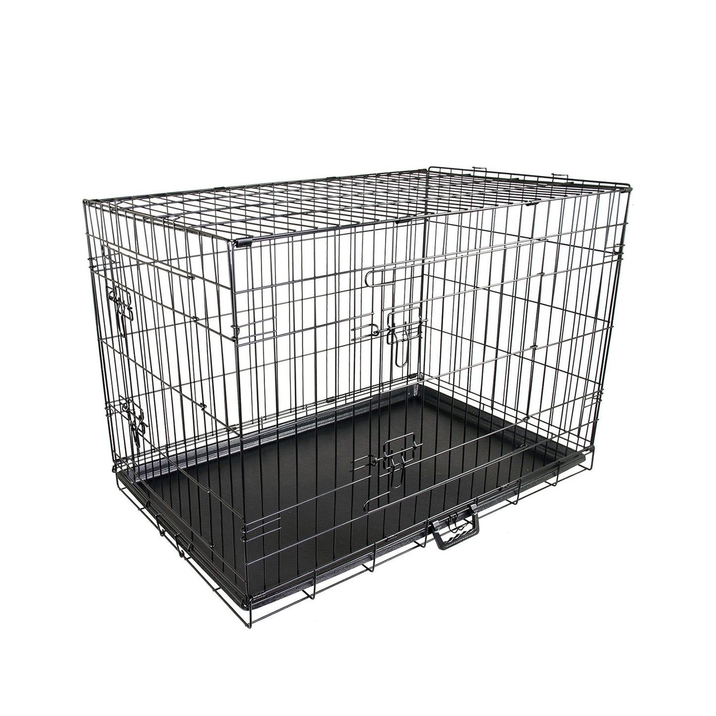 Wire Dog Cage Foldable Crate Kennel 36in with Tray - image1