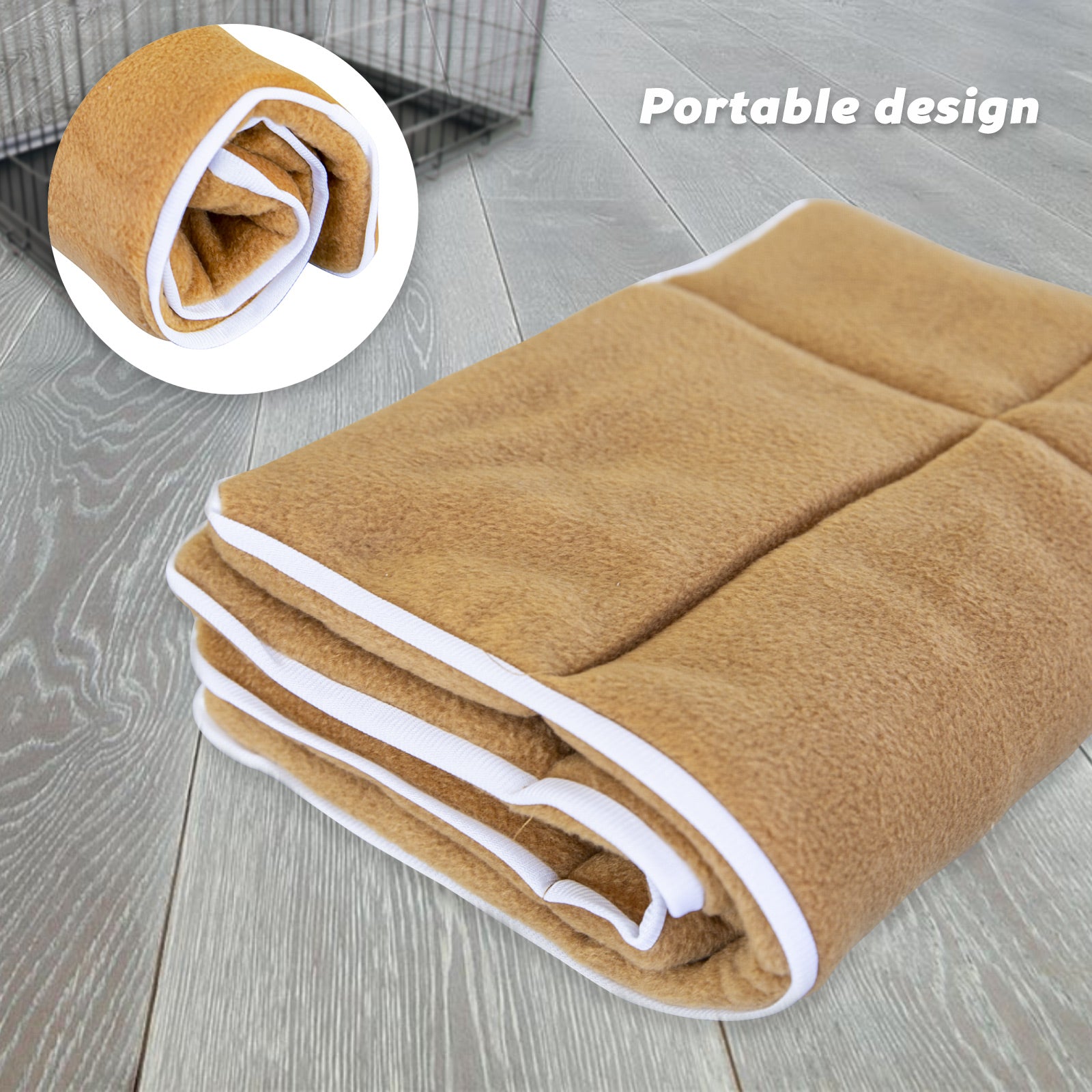 48inch Beige Pet Cushion Mat Dog Cat Pad - image3