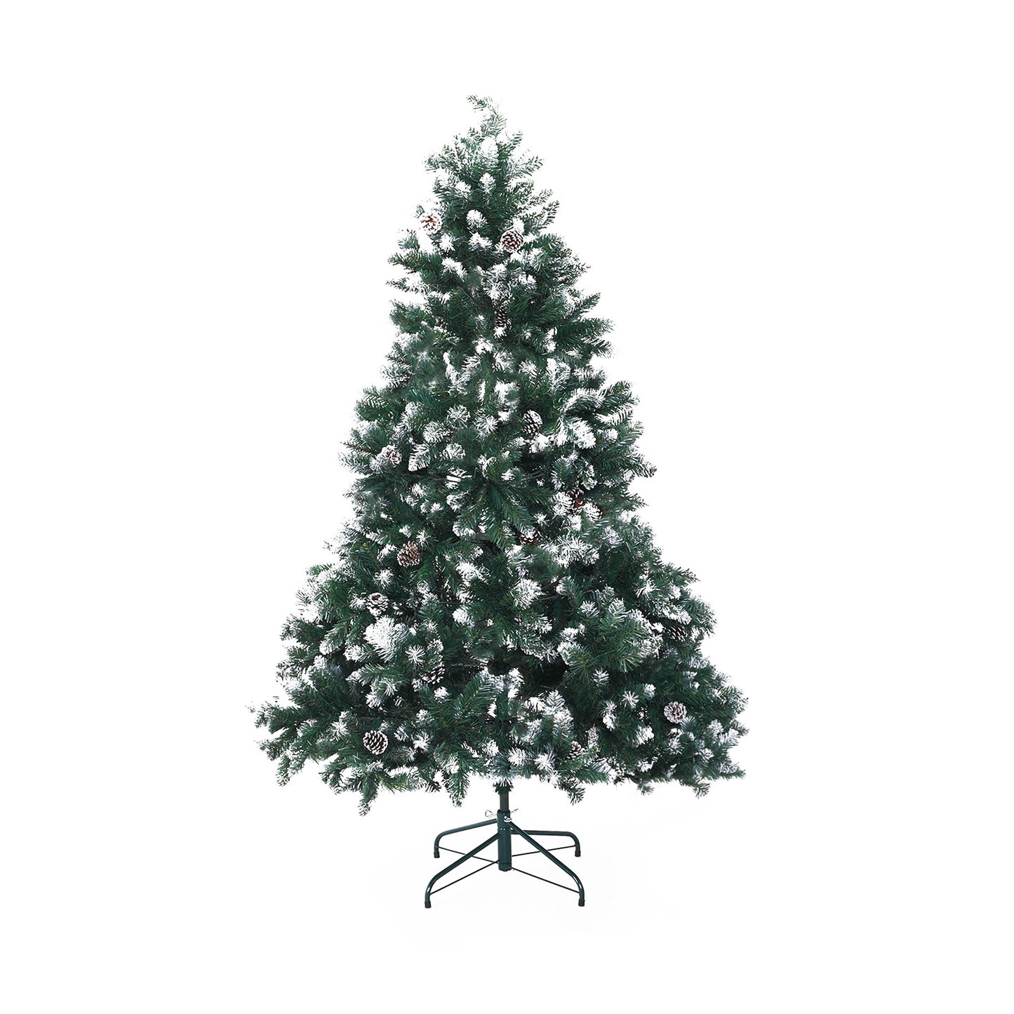 5Ft 150cm 720 tips Green Snowy Christmas Tree Xmas Pine Cones - image1