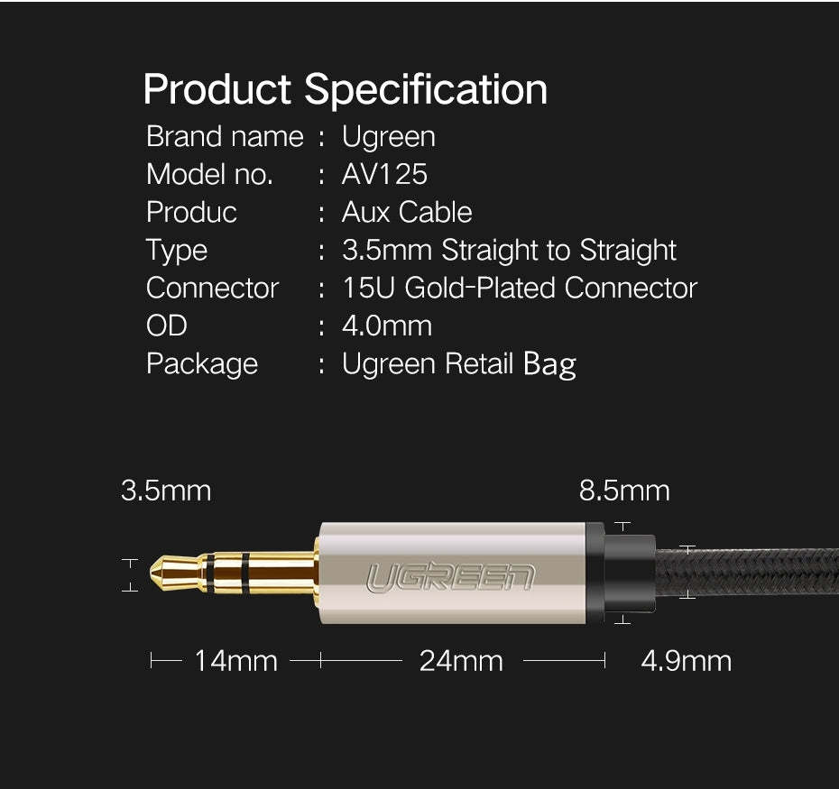 40785 Premium 3.5mm Male to 3.5mm Male Cable 10M - image5