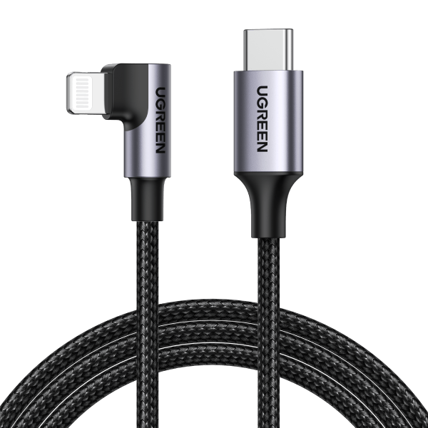 60763 90 Degree USB-C to iPhone 8-pin Cable 1M - image1