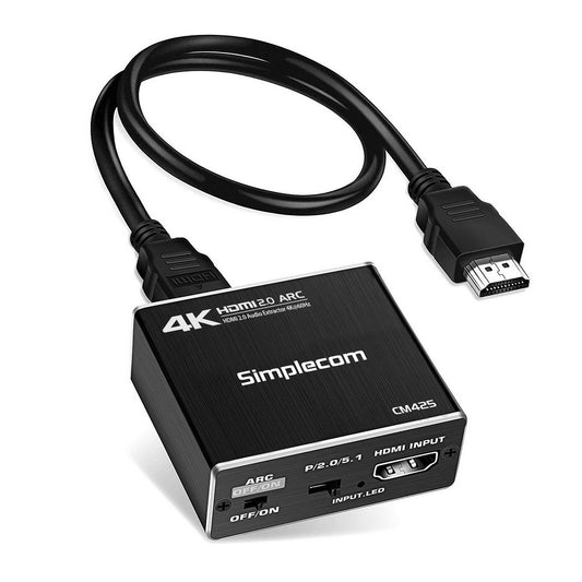 CM425 HDMI 2.0 Audio Extractor Optical SPDIF and 3.5mm Stereo with ARC 4K@60Hz - image1