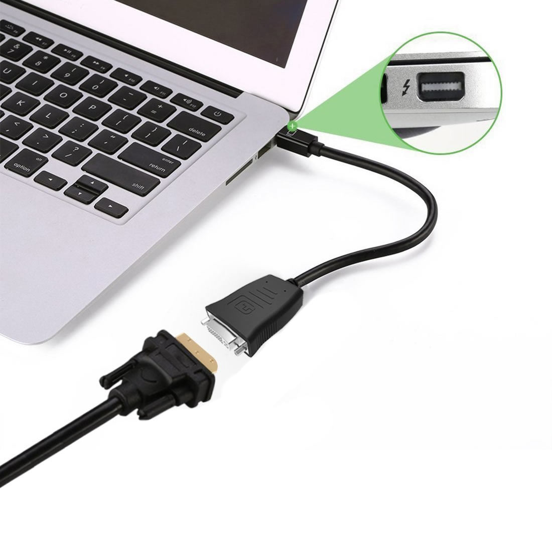 Simplecom DA102 Active MiniDP to DVI Adapter 4K UHD (Thunderbolt and Eyefinity Compatible) - image3