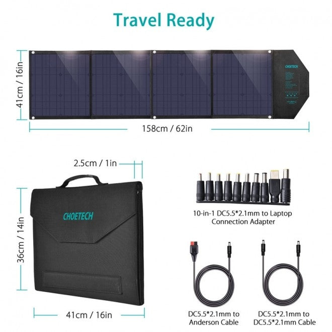 SC007 Solar Panel Portable Charger 80W 18V with USB-C PD 30W - image3