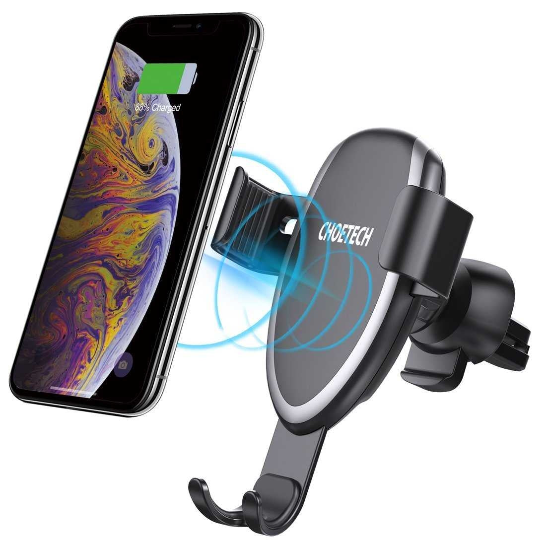 CHOETECH T536-S Fast Wireless Charging Car Mount Phone Holder - image2