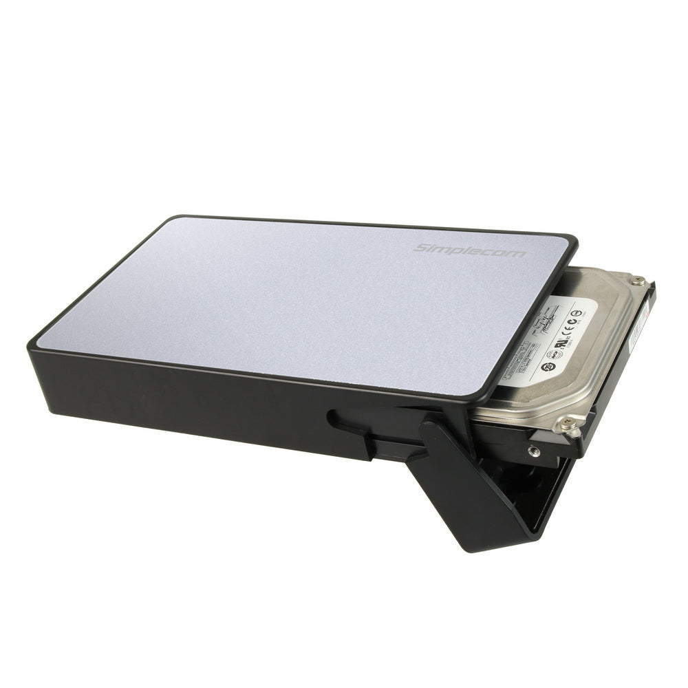 SE325 Tool Free 3.5" SATA HDD to USB 3.0 Hard Drive Enclosure Silver - image1