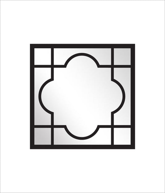 Window Style Mirror - Black Square 75cm x 75cm - image1