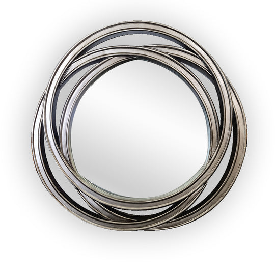 Trio Circle Mirror - Antique Silver 100cm x 100cm - image1