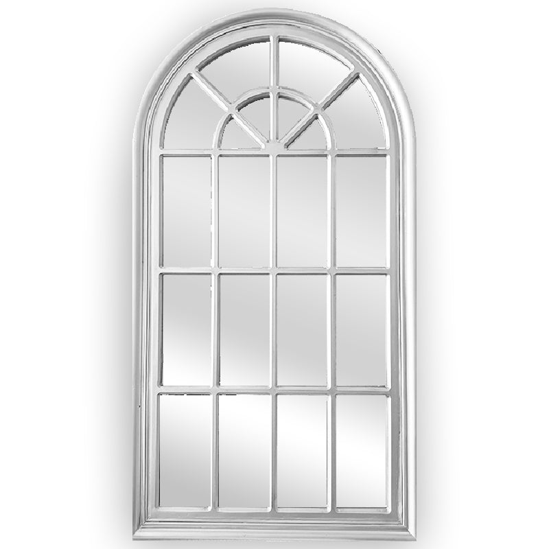 X-Large Window Style Mirror - White Arch 100 CM x 180 CM - image1