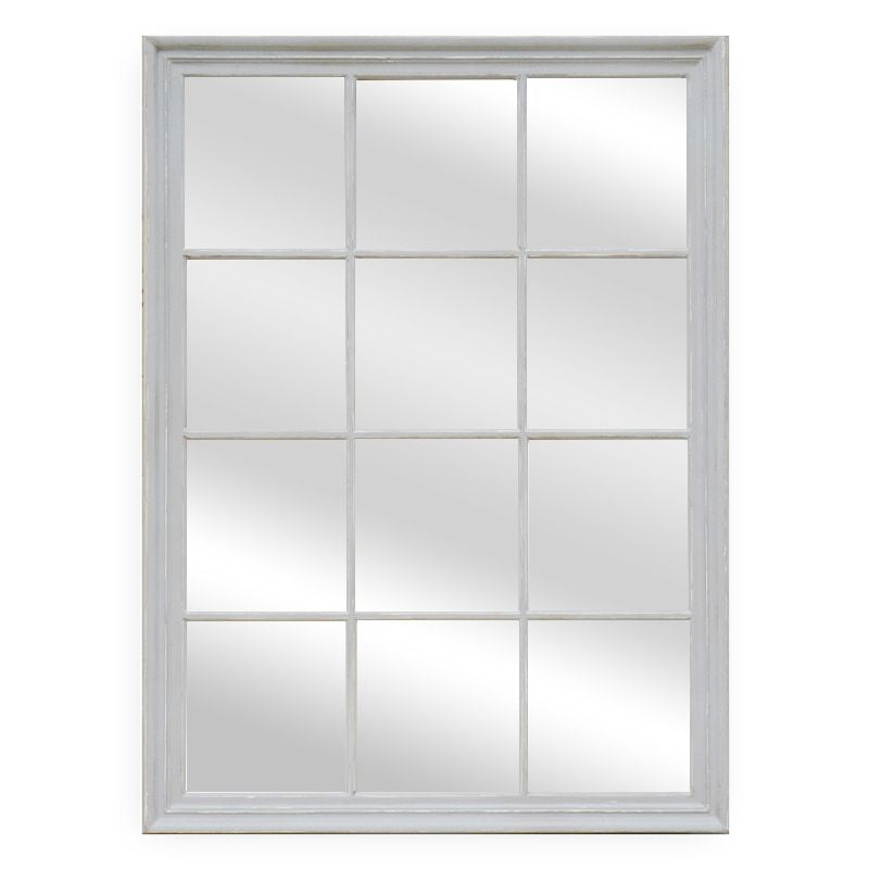 Window Style Mirror - White Rectangle 95cm x 130cm - image1