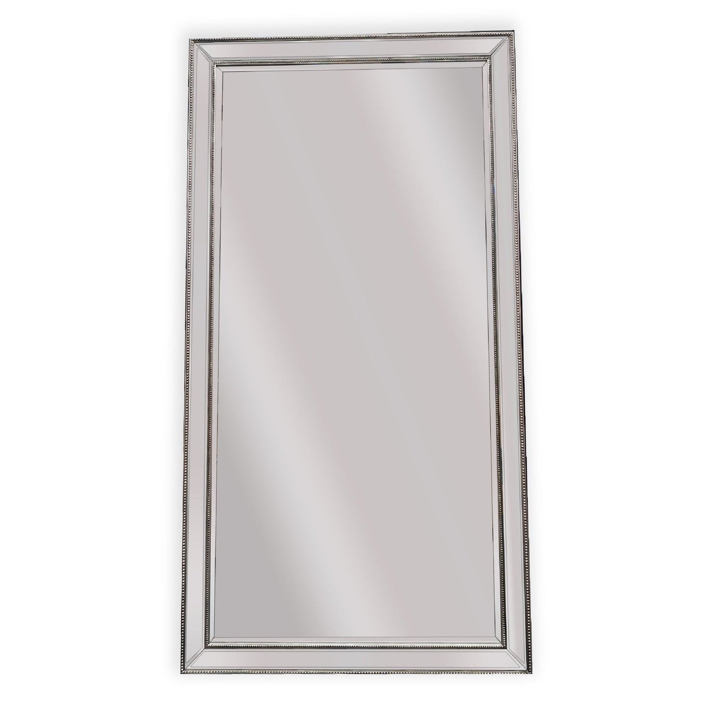 Silver Beaded Framed Mirror - X Large 190cm x 100cm - image1