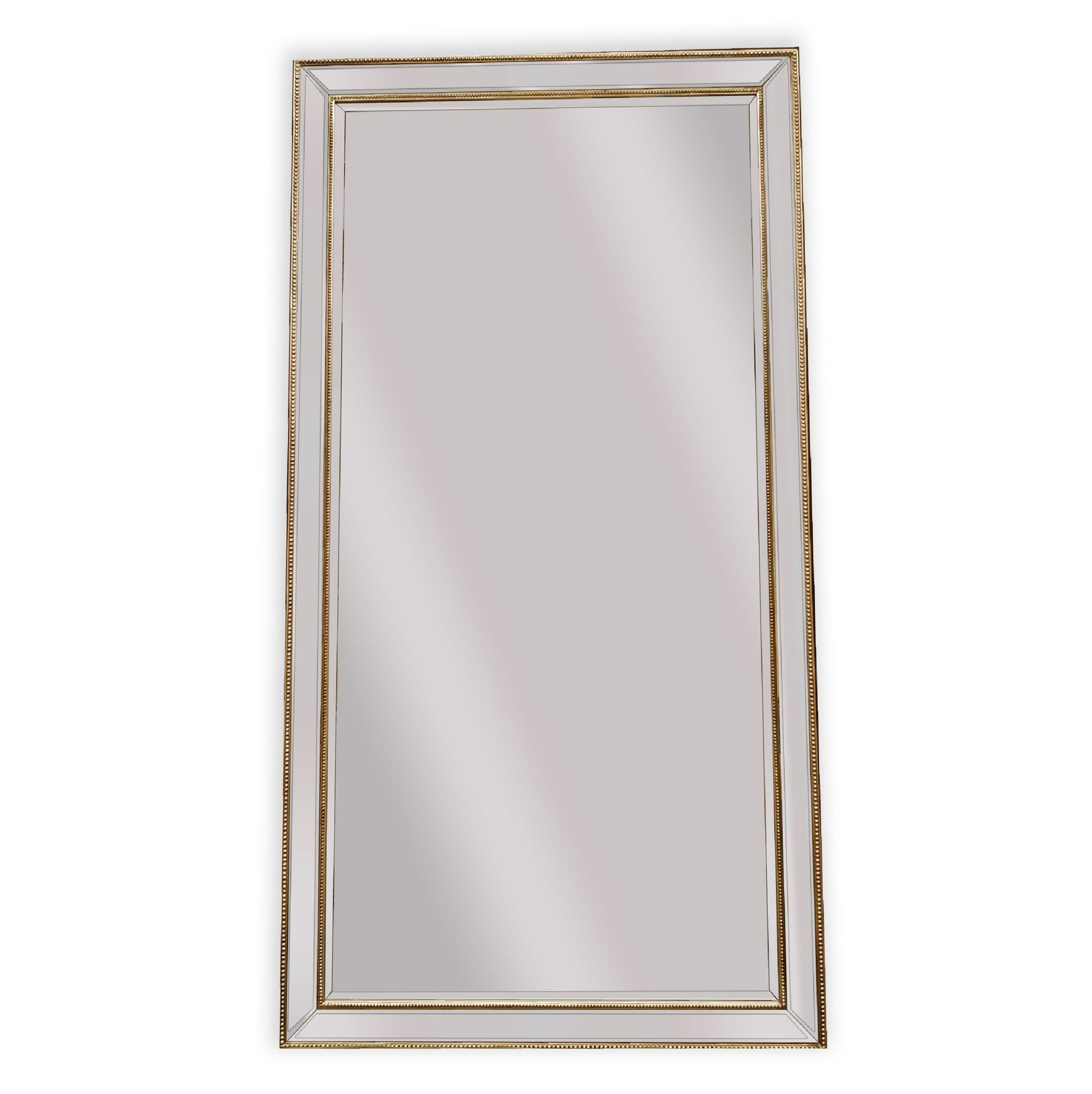 Gold Beaded Framed Mirror - X Large 190cm x 100cm - image1