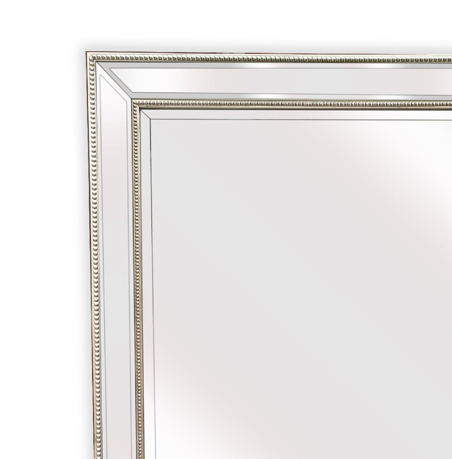 Medium Silver Beaded Framed Mirror - 70cm x 170cm - image2