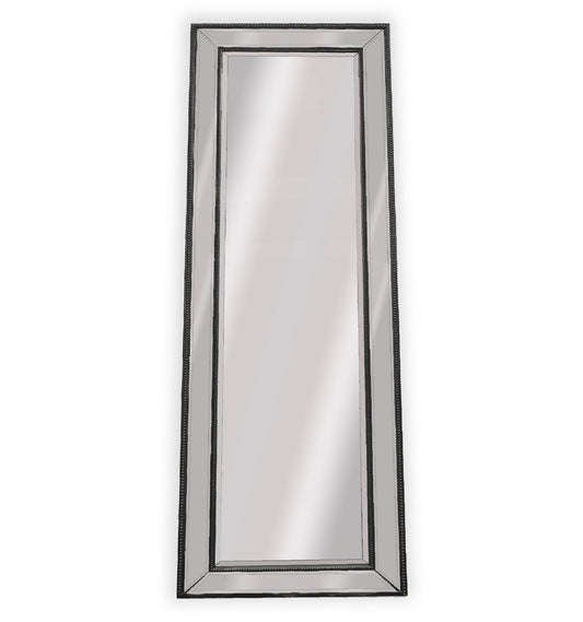 Medium Black Beaded Framed Mirror - 70cm x 170cm - image1