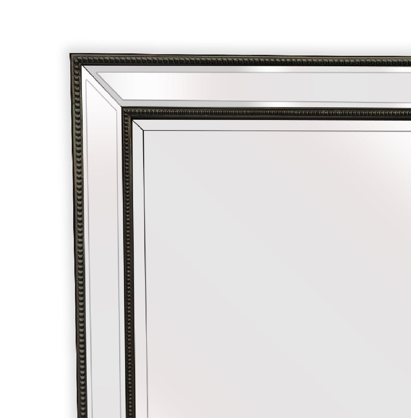 Medium Black Beaded Framed Mirror - 70cm x 170cm - image2