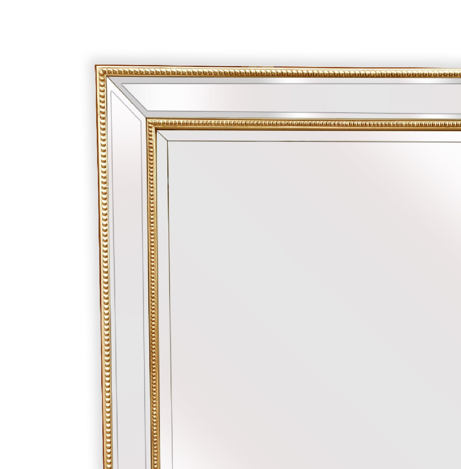 Medium Gold Beaded Framed Mirror - 70cm x 170cm - image2