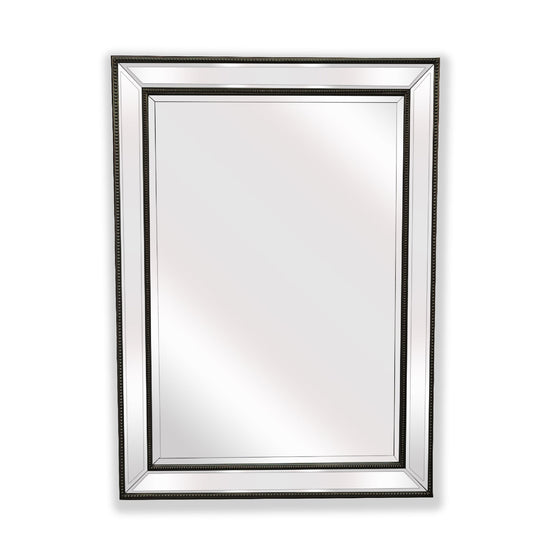 Black Beaded Framed Mirror - Rectangle 80cm x 110cm - image1