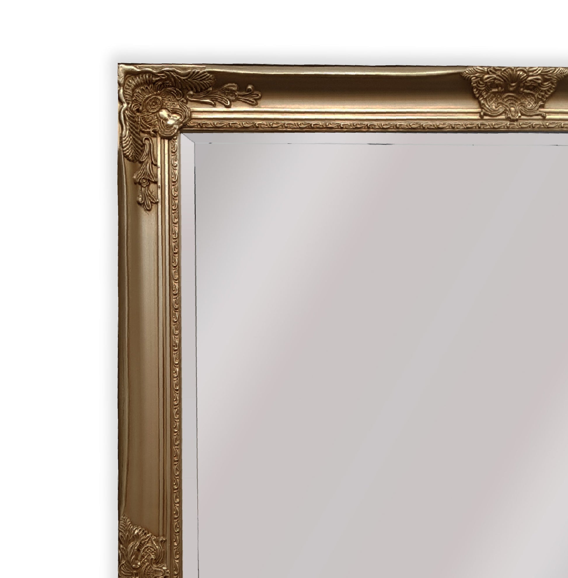 French Provincial Ornate Mirror - ANTIQUE CHAMPAGNE - X Large 100cm x 190cm - image2