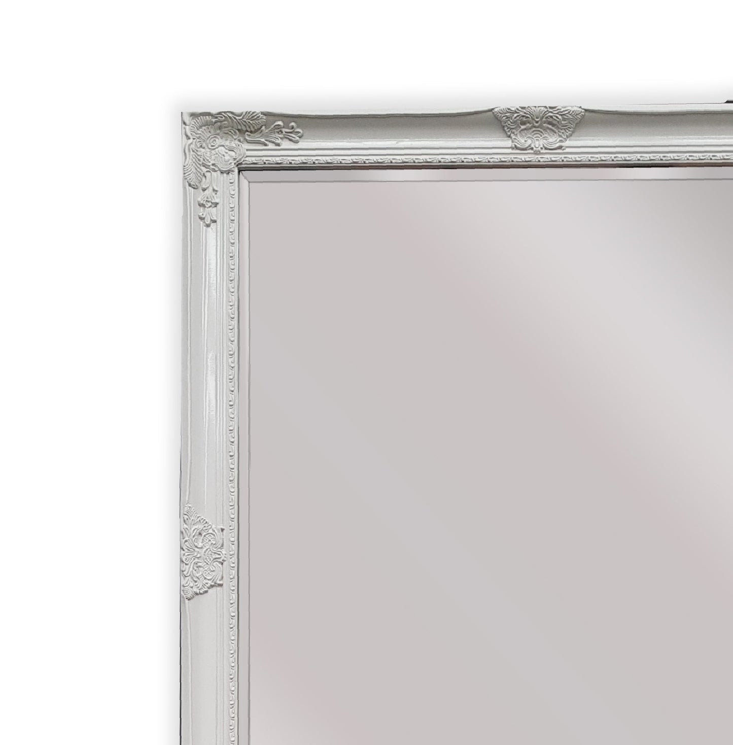 French Provincial Ornate Mirror - WHITE - X Large 100cm x 190cm - image2