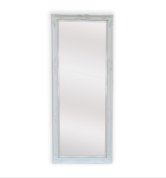 French Provincial Ornate Mirror - White - Medium 70cm x 170cm - image1