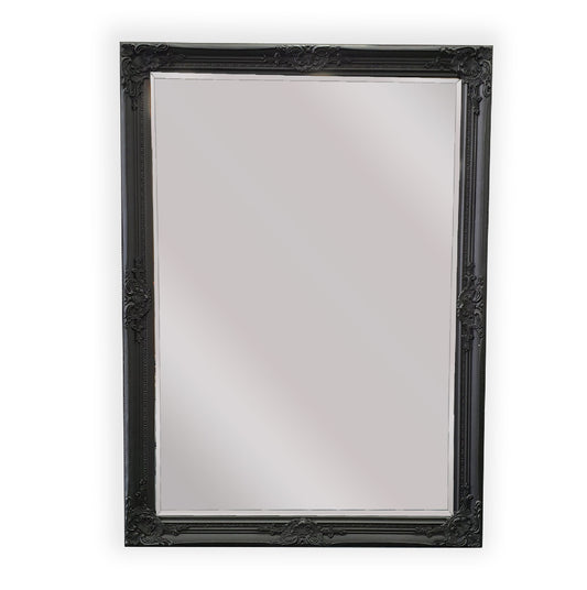 French Provincial Ornate Mirror - Black - Small 80cm x 110cm - image1