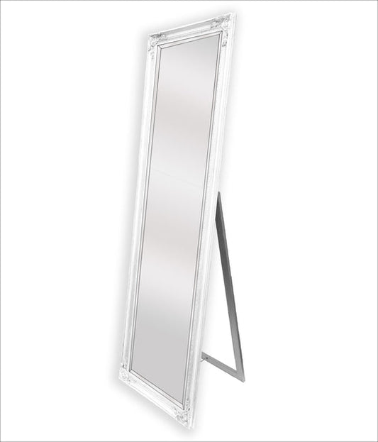 French Provincial Ornate Mirror - White - Free Standing 50cm x 170cm - image1