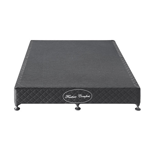 Mattress Base Ensemble King Size Solid Wooden Slat in Black with Removable Cover - image11