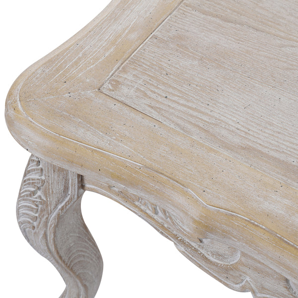 Coffee Table Oak Wood Plywood Veneer White Washed Finish - image6