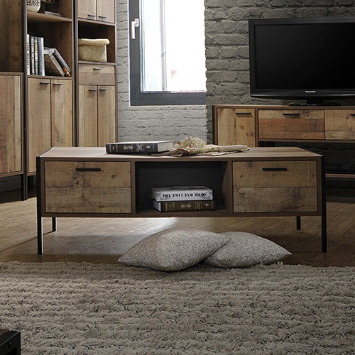 Mascot Coffee Table Living Room Unit with Drawer Oak Colour - image14