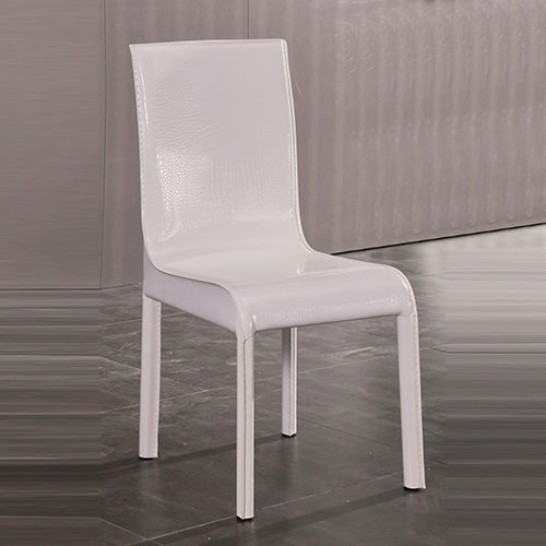 2X Espresso Dining Chair White Colour - image1