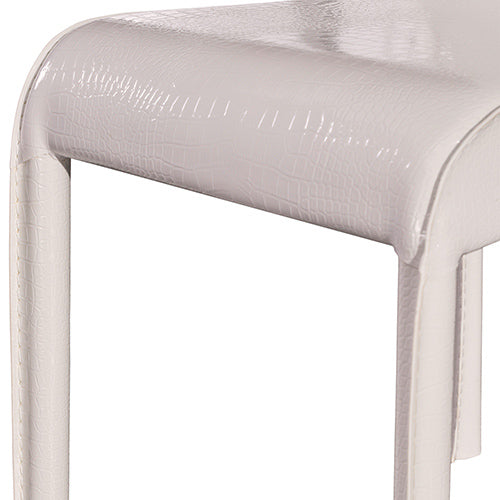 2X Espresso Dining Chair White Colour - image5