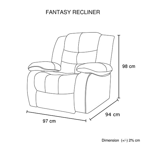 Recliner Pu Leather 1R Brown - image2