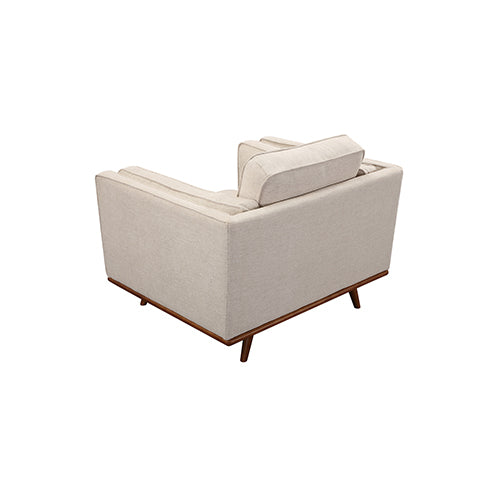 Sofa 1 Seater Fabric Cushions Modern Sofa Beige Colour - image5