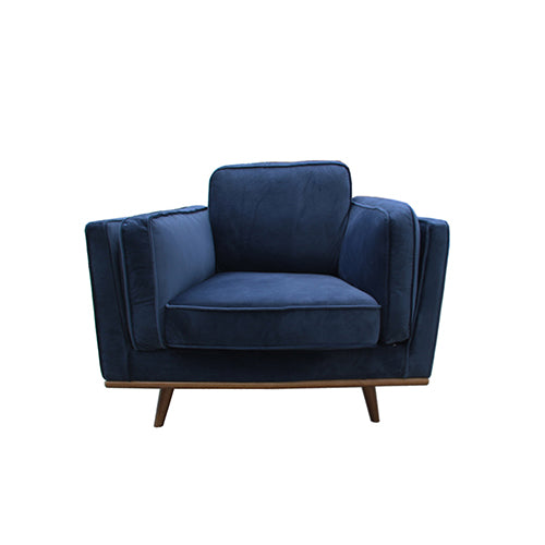 York Sofa 1 Seater Fabric Cushion Modern Sofa Blue Colour - image7