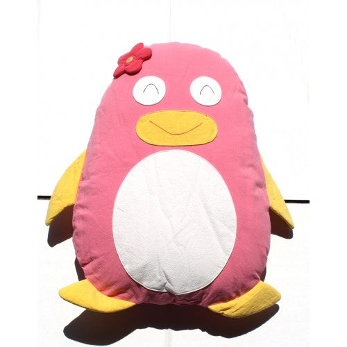 Penguin Cuddling Cushion Pink - image1