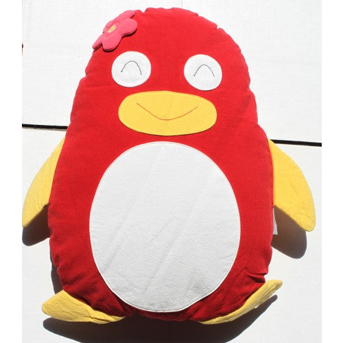 Penguin Cuddling Cushion Red - image1