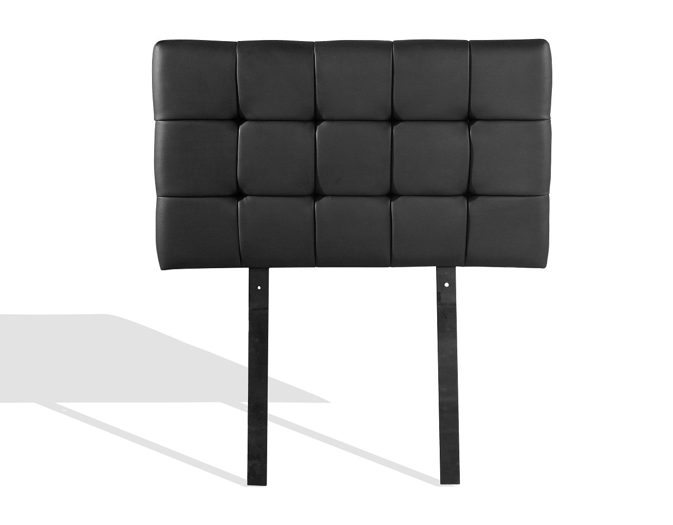 PU Leather Single Bed Deluxe Headboard Bedhead - Black - image8