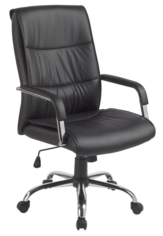 PU Leather Office Chair Executive Padded Black - image1