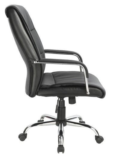 PU Leather Office Chair Executive Padded Black - image2