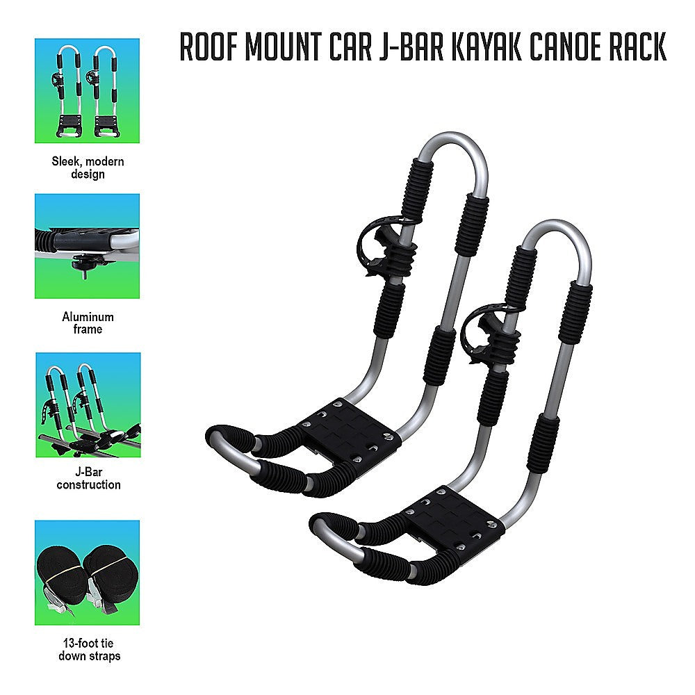 Roof Mount Car J-Bar Kayak Canoe Rack - image3