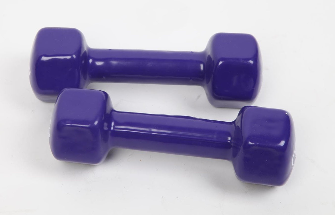 2kg Dumbbells Pair PVC Hand Weights Rubber Coated - image3