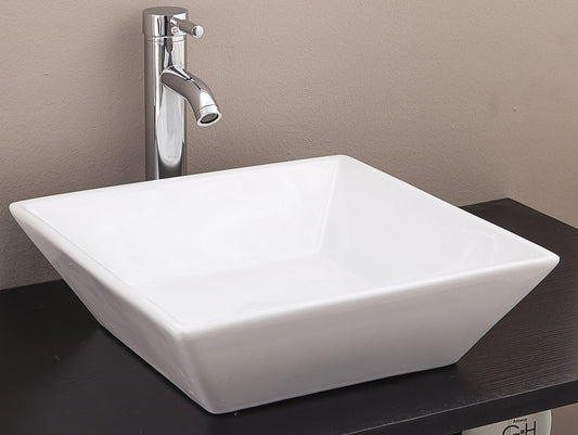 Bathroom Ceramic Rectangular Above Countertop Basin for Vanity - image1