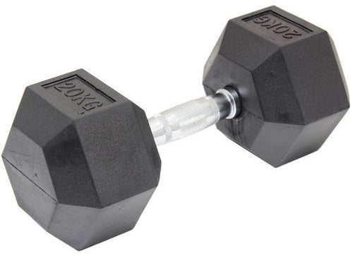 20KG Commercial Rubber Hex Dumbbell Gym Weight - image1